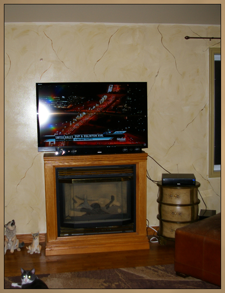 Fireplace Makeover Before Fireplace Media Cabinet Installed